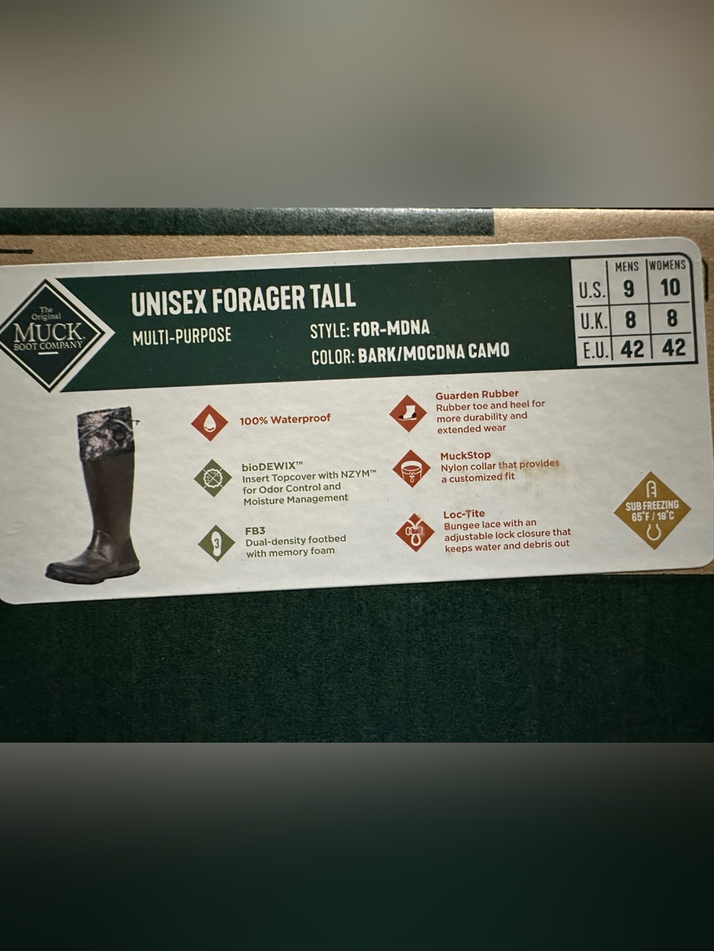 BNIB Muck Unisex Forager Tall Boots